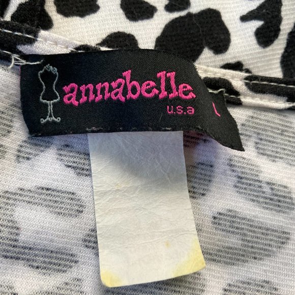 Annabelle Cow Print Peplum Blouse with Silver Spikes Large Jr. - Picture 6 of 7